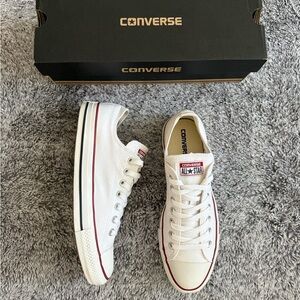Converse Sneakers, All Star OX, Unisex, M9.5/W11.5, White